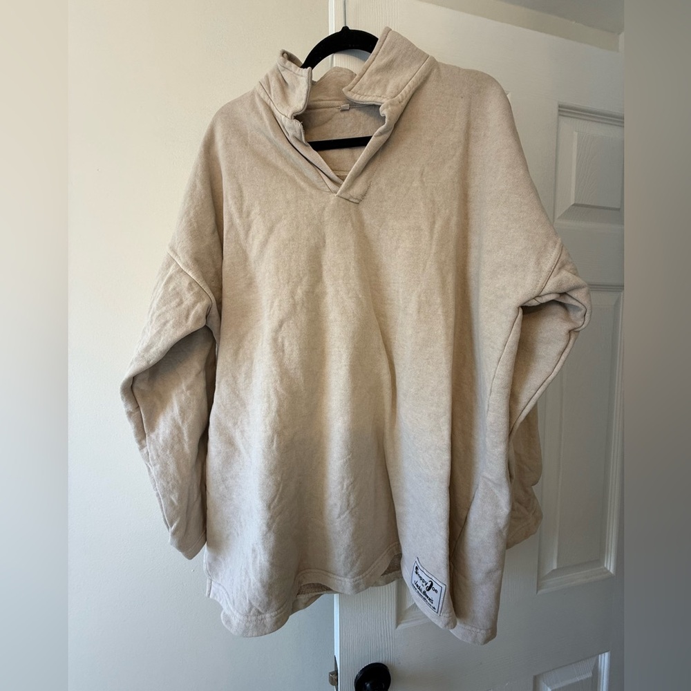 Sloppy Joe Collar 02 Sweatshirt Tan